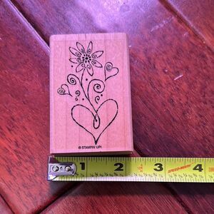 Stampin' Up! Art Stamp Black and Brown Floral Design